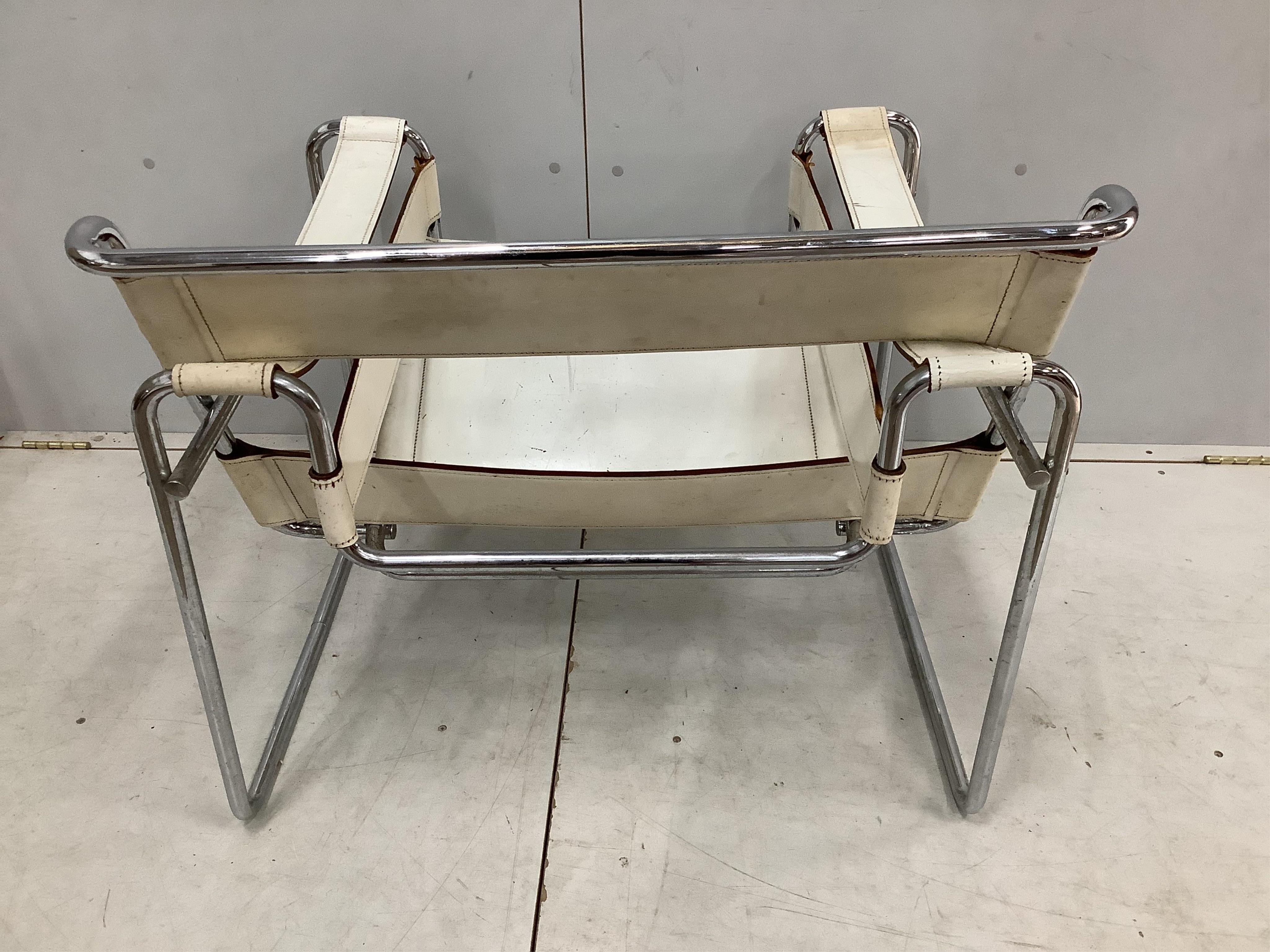 A pair of Wassily chairs by Gavina, width 78cm, depth 70cm, height 72cm